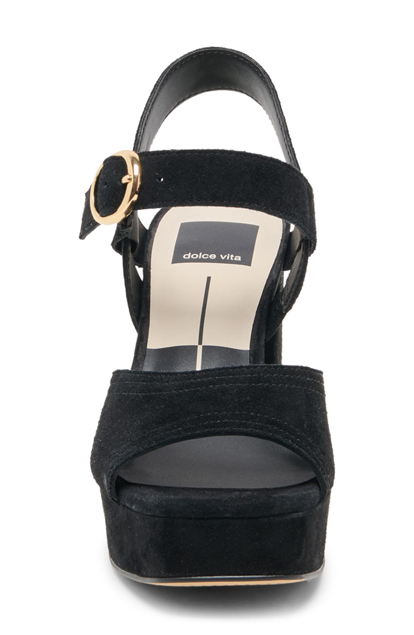 Fatima Leather Platform Sandal, Alternate, color, ONYX SUEDE