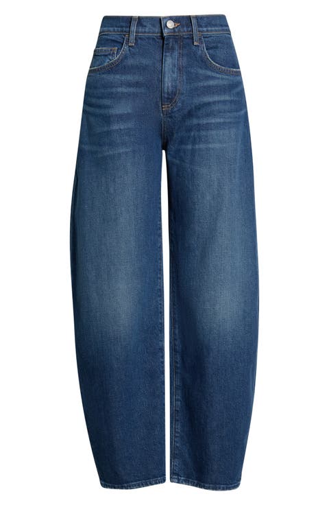 Brennan Mid Rise Wide Leg Barrel Jeans