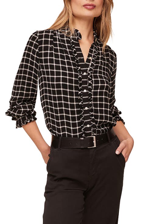 Ruffle Edge Button Front Shirt