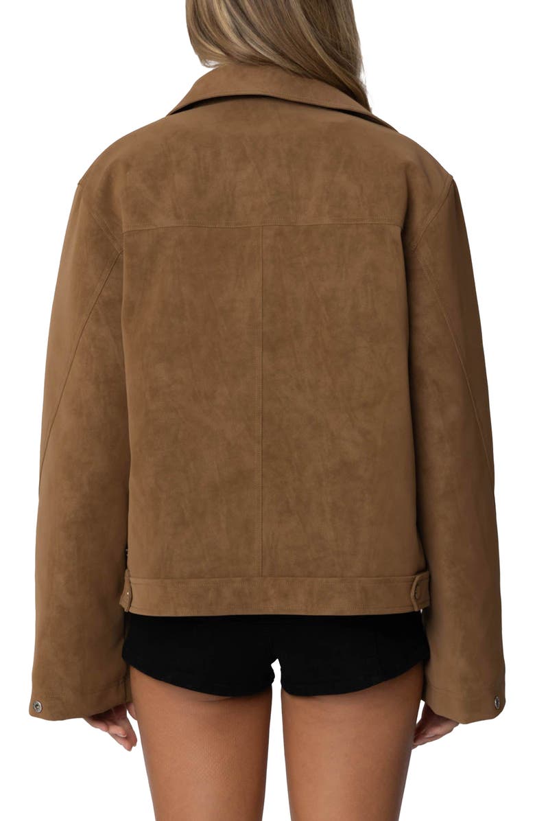 EDIKTED Annabelle Oversize Faux Suede Jacket, Alternate, color, Camel