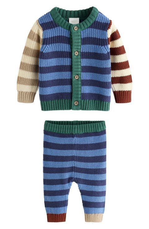 Kids' Striped Cardigan & Pants Set