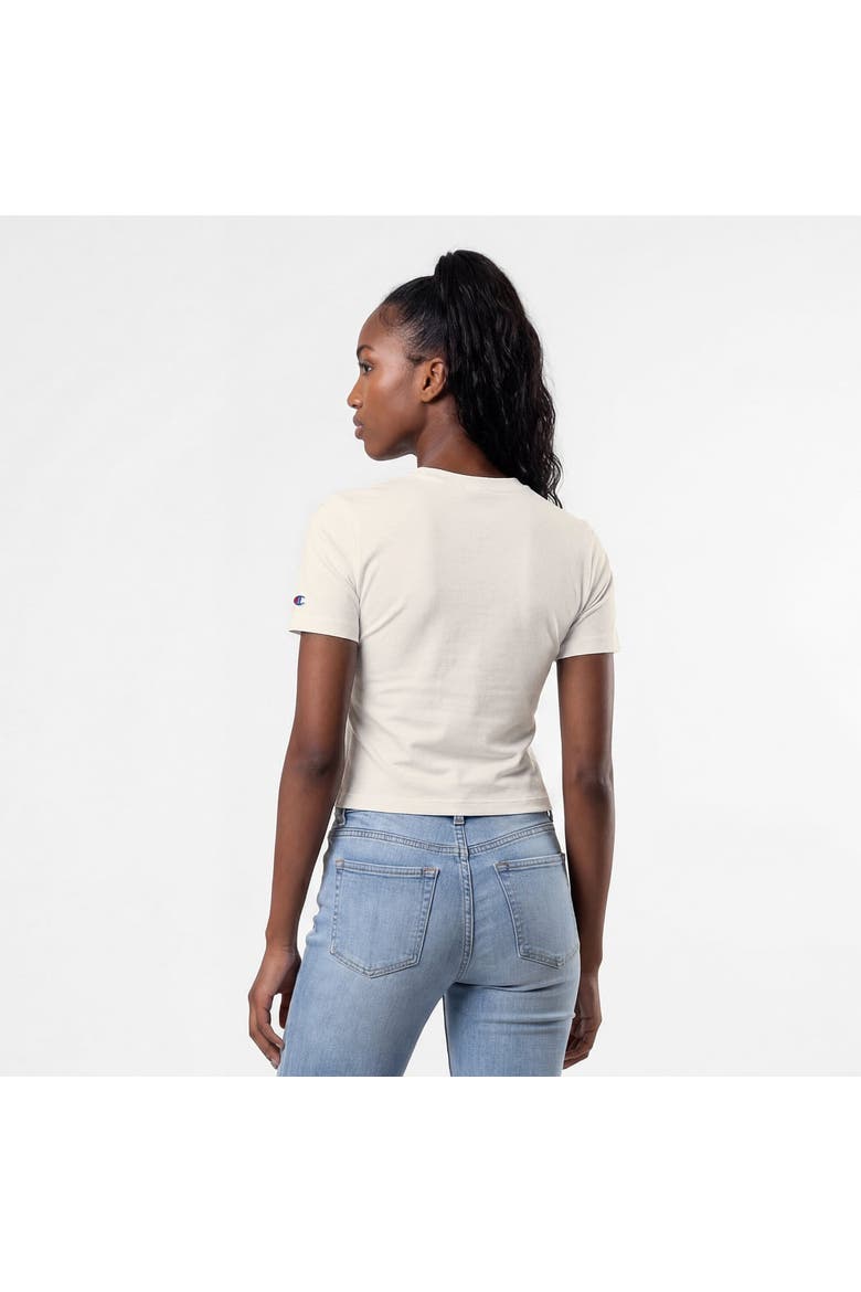 Women's Champion Cream Philadelphia Phillies Soft-Touch Fitted Cropped T-Shirt, Alternate, color, Cream
