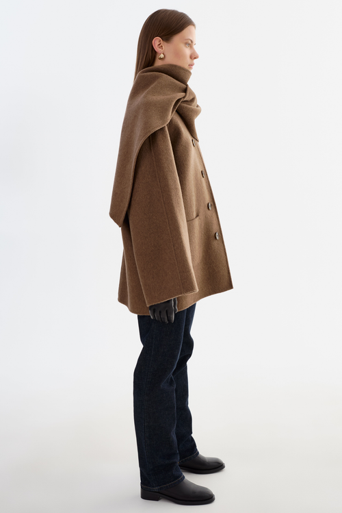 Lamarque Anca | Scarf Jacket In Brown