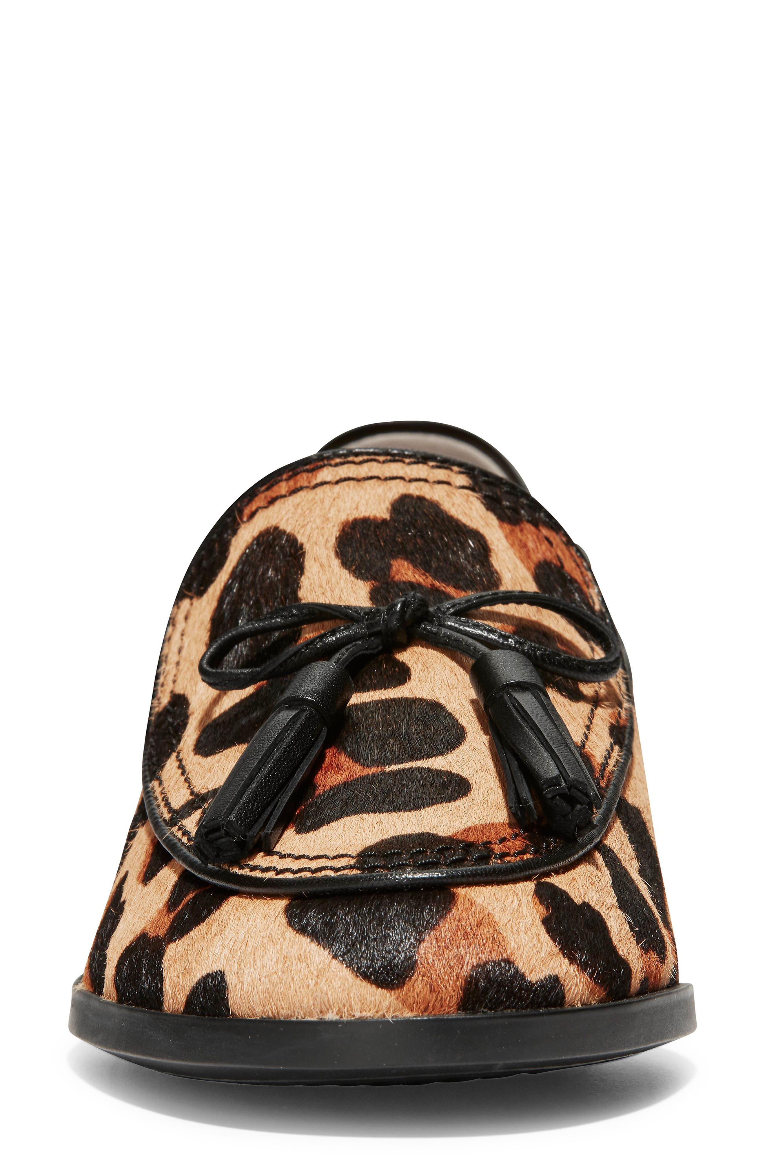 Pinch Tassel Genuine Calf Hair Loafer, Alternate, color, JAGUAR/ BLACK CALF HAIR