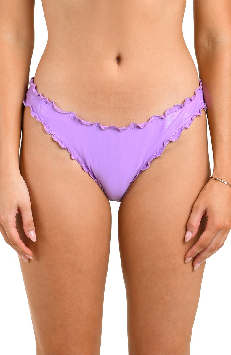 Citrus Iridescent Merrow Bikini Bottoms, Main, color, Violet