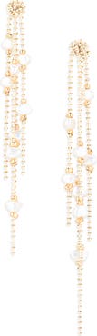 NORDSTROM RACK Faux Pearl Tassel Drop Earrings