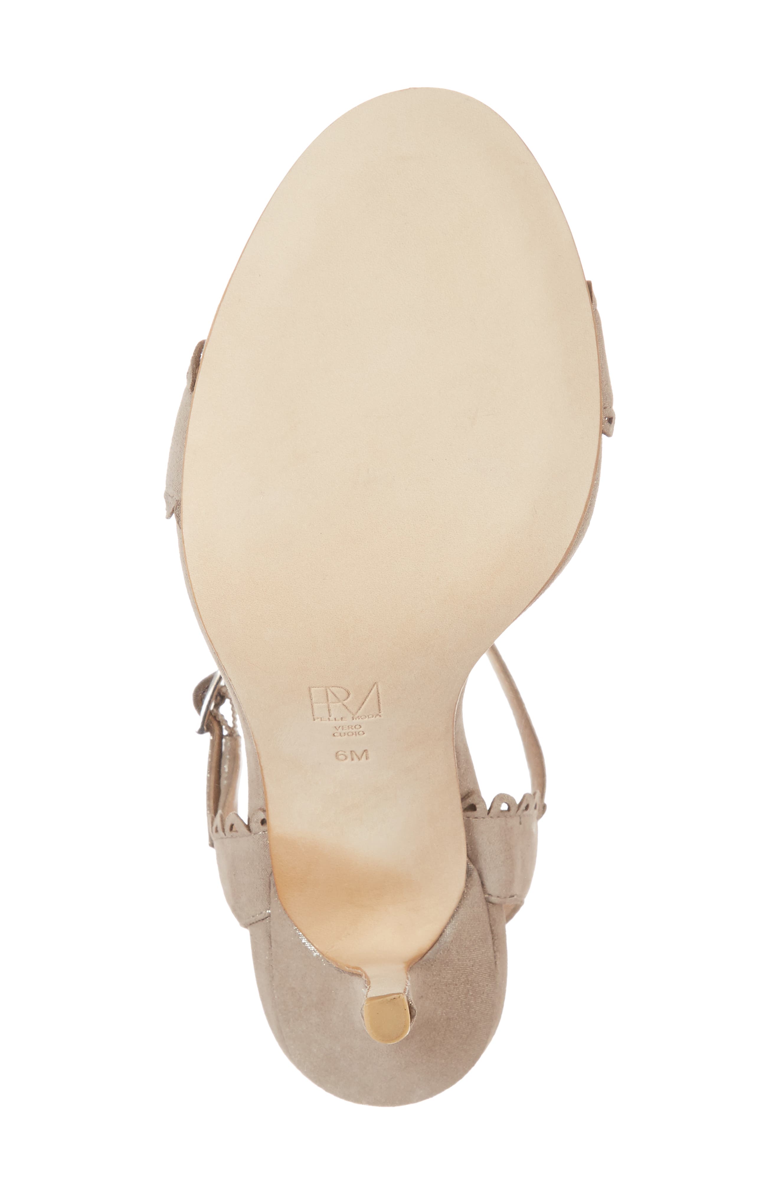 Karen Scallop Ankle Strap Sandal, Alternate, color, DARK TAUPE SUEDE