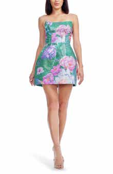 Dress the Population Amity Sequin Embellished Strapless Minidress