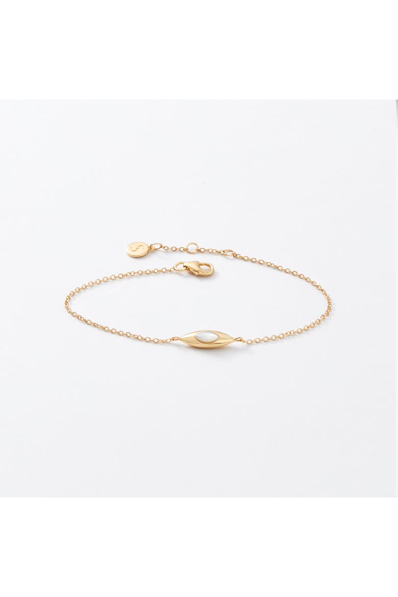 Viola Double Sided Pearl and Topaz Bracelet, Alternate, color, Gold