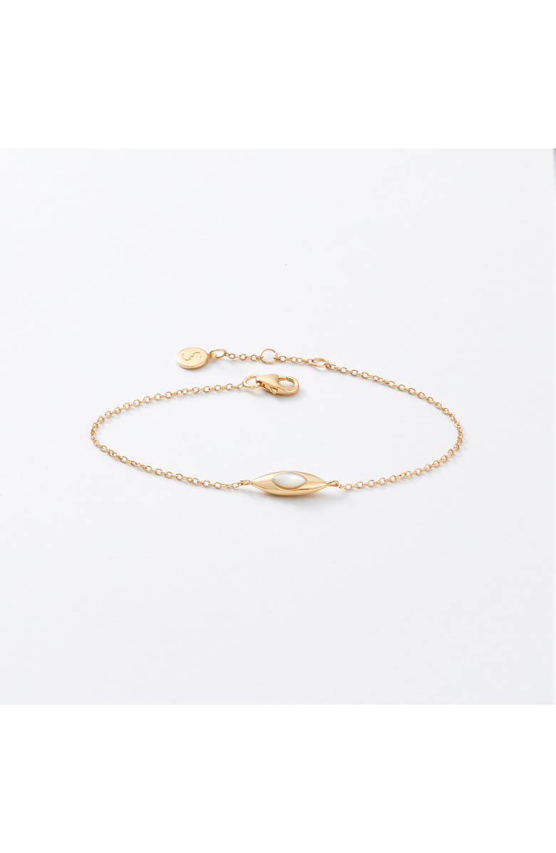 Sara Patino Viola Double Sided Pearl and Topaz Bracelet, Alternate, color, Gold