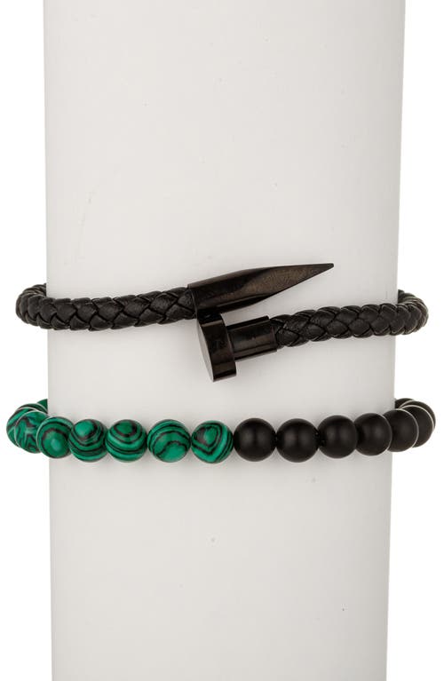 Eye Candy Los Angeles Set Of 2 Colton Bracelets In Black