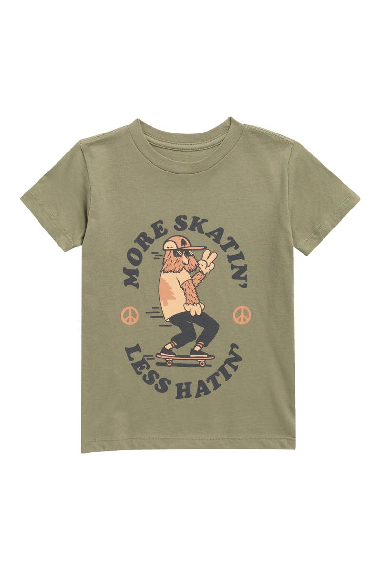 Kids' More Skatin' Cotton Graphic T-Shirt, Main, color, PINE