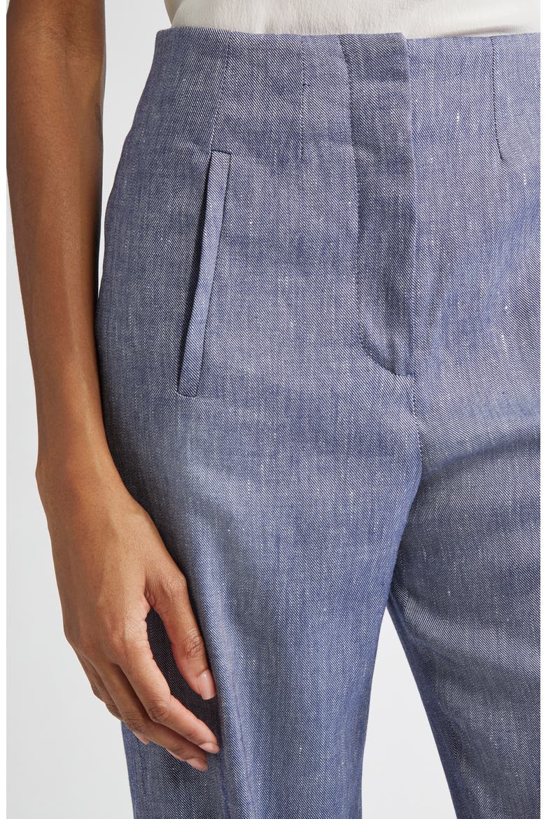 Jude Wide Leg Linen Blend Pants, Alternate, color, BLUE MELANGE