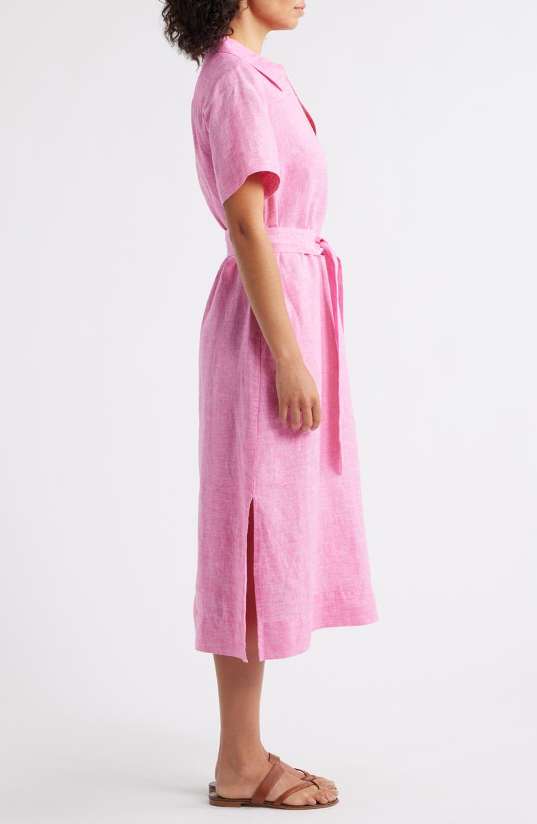 Tommy Bahama Costalina Linen Midi Dress, Alternate, color, Fuchsine