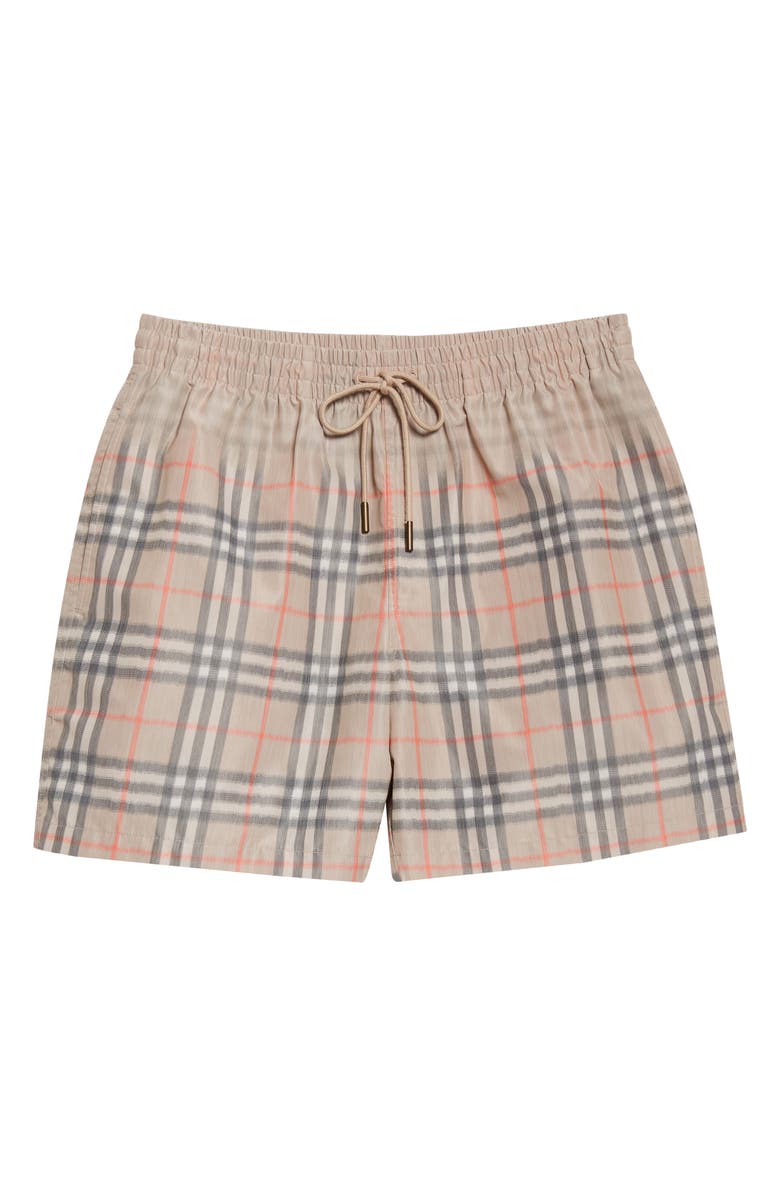 Burberry Check Swim Trunks, Main, color, Sand Ip Check