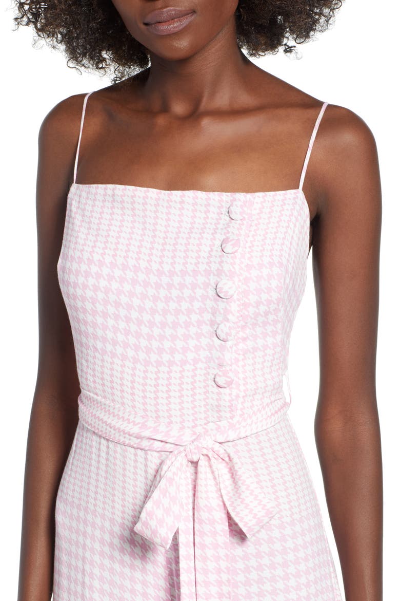 Mel Belted Jumpsuit, Alternate, color, PINK PLAID