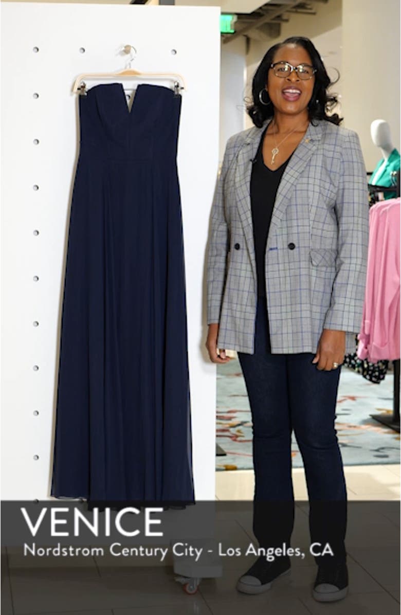 Strapless Chiffon A-Line Gown, sales video thumbnail