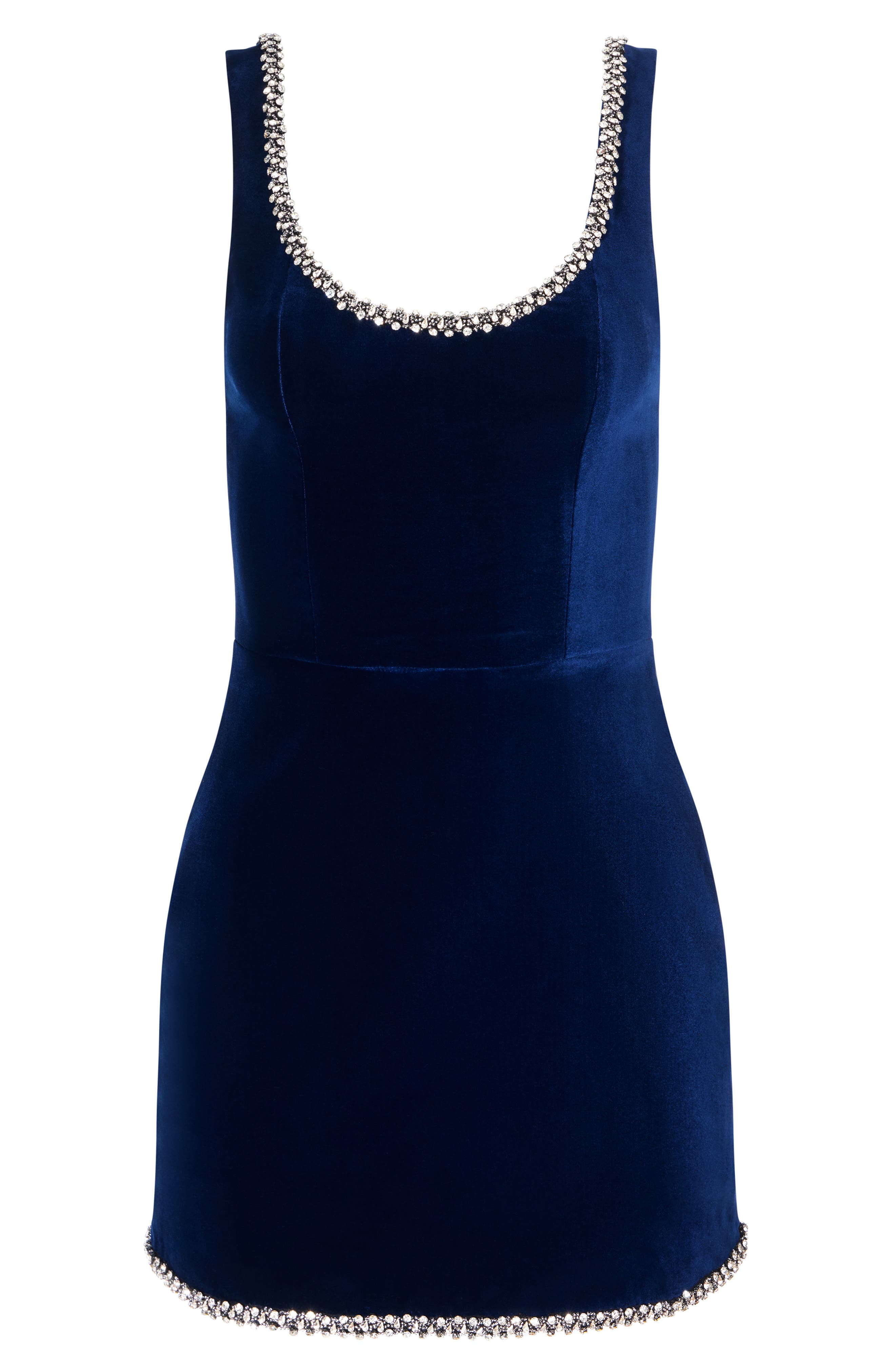 ALICE + OLIVIA Charlotte Scoop Neck Fitted Minidress (Women) | Nordstrom