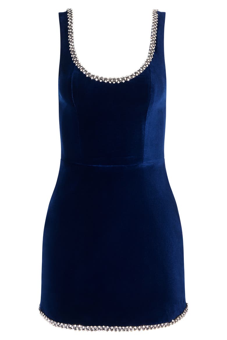 Charlotte Scoop Neck Fitted Minidress, Alternate, color, MIDNIGHT BLUE