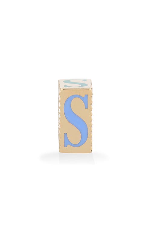 Adina Reyter 9k Yellow Gold Ceramic Initial Fluted Big Bead Pendant