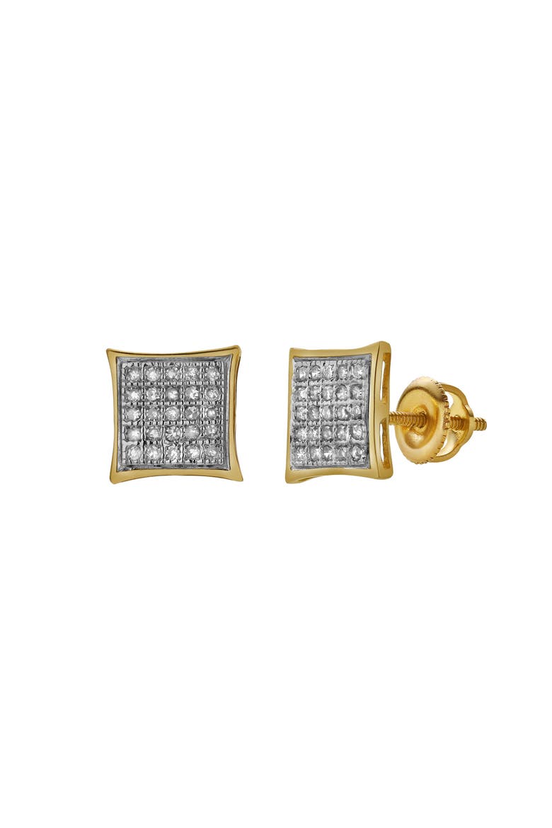 Tempero 10K Yellow Gold Diamond Unisex Earrings - 0.16 Cts, Main, color, 10K Yellow Gold