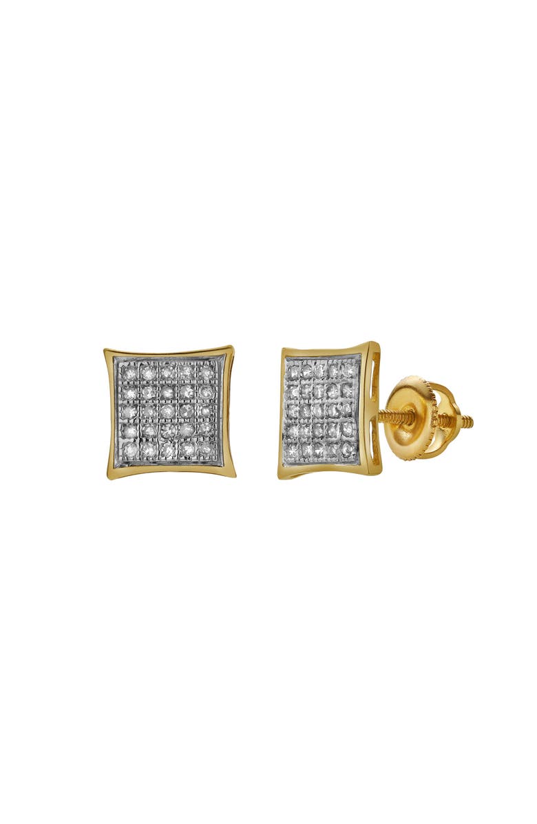 LuvMyJewelry Tempero 10K Yellow Gold Diamond Unisex Earrings - 0.16 Cts, Main, color, 10K Yellow Gold