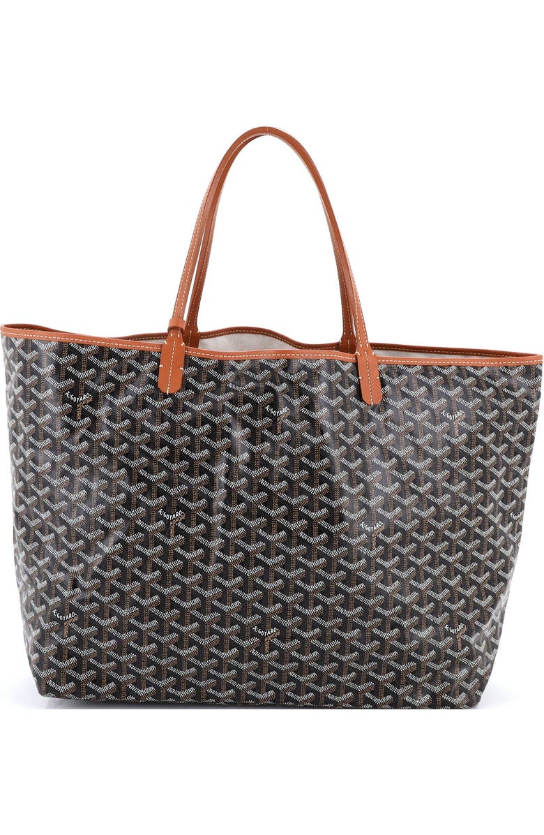 Pre-Owned Goyard Saint Louis Tote Coated Canvas GM, Main, color, Brown