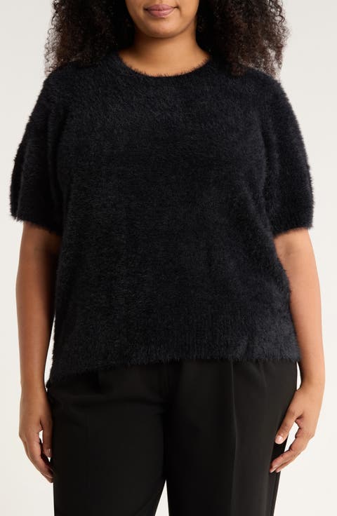 Textured Short Sleeve Sweater