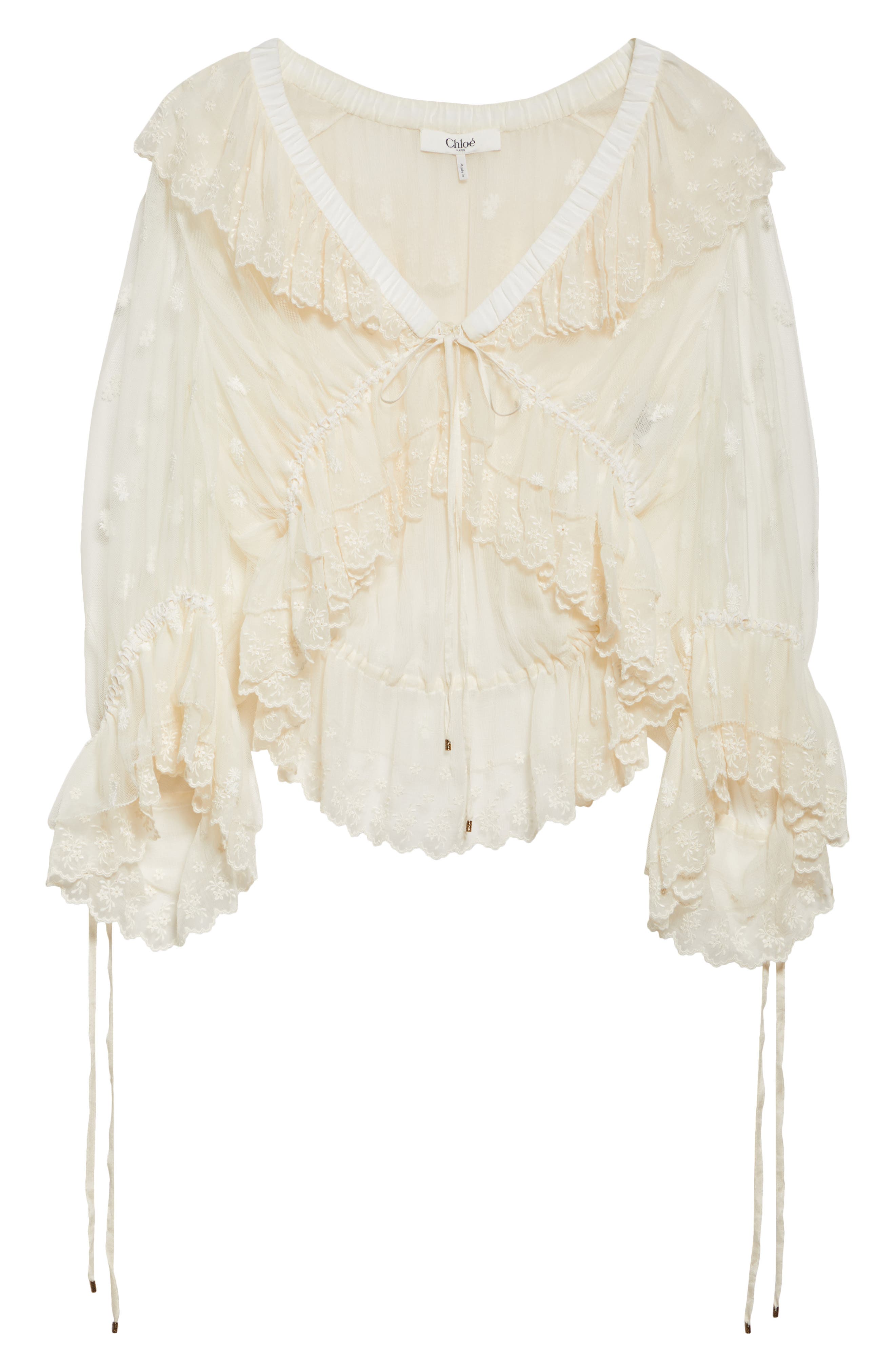 Ruffle Lace Crop Top (Women) | Nordstrom