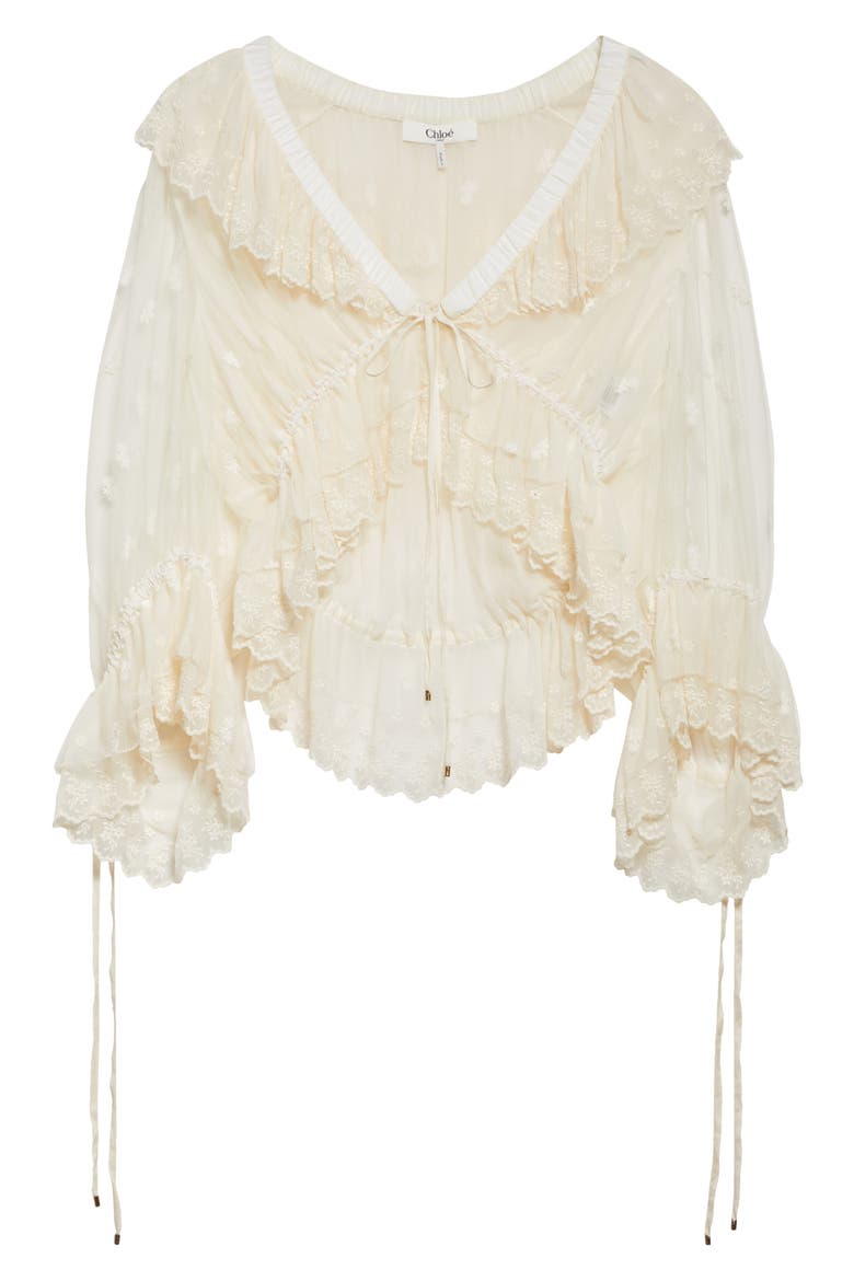 Ruffle Lace Crop Top (Women) | Nordstrom