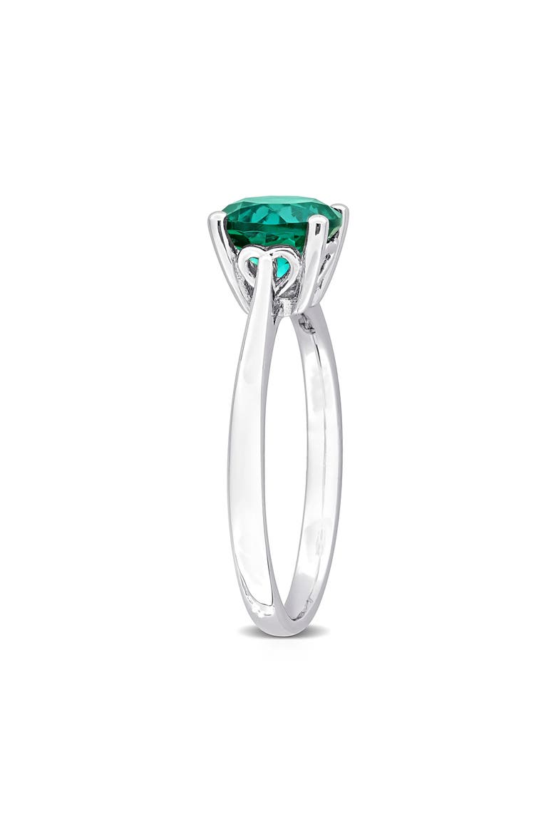 Lab Created Emerald Solitaire Ring, Alternate, color, GREEN