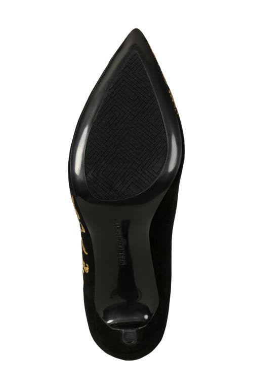 Karl Lagerfeld Paris Royale Rococo Embroidered Pump In Black