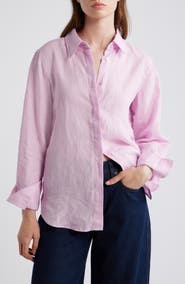 MANGO Samara Linen Button-Up Shirt
