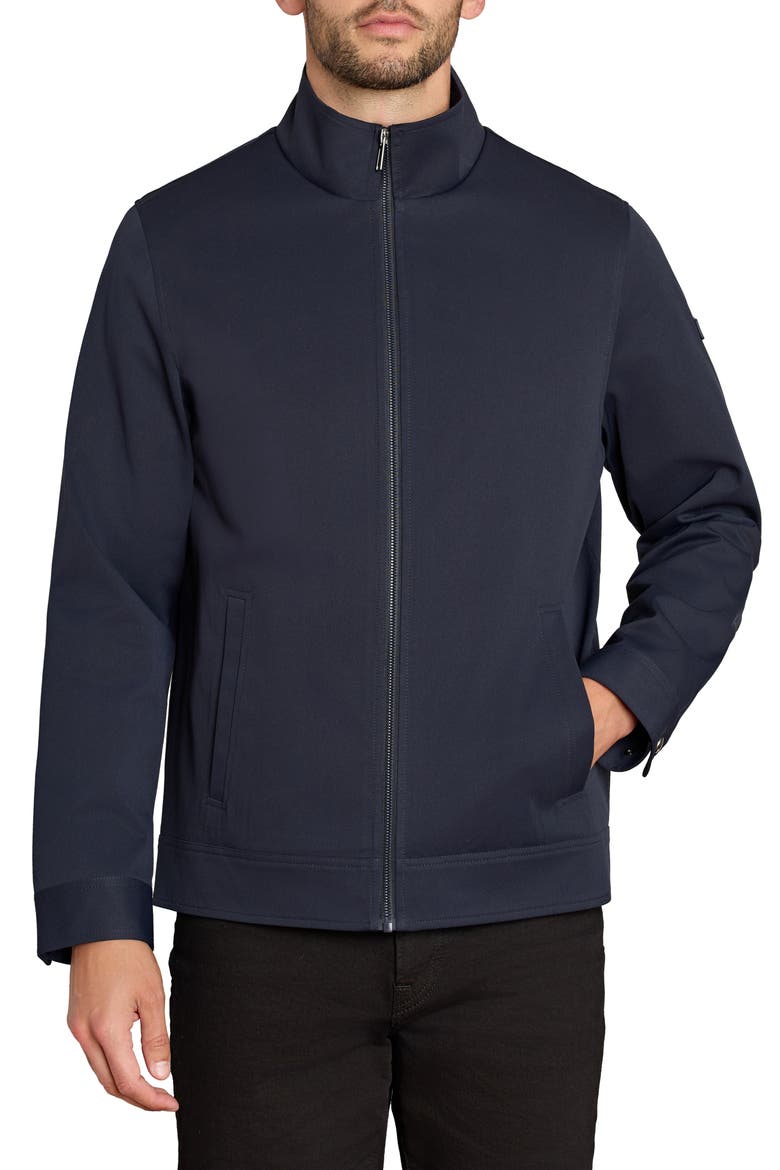3-in-1 Systems Stand Collar Water Resistant Jacket with Quilted Bib, Main, color, MIDNIGHT BLUE