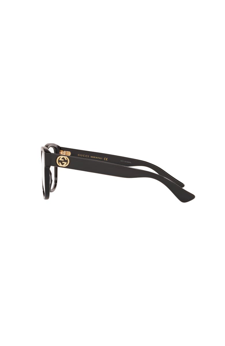 Gucci 54mm Rectangle optical glasses, Alternate, color, Black