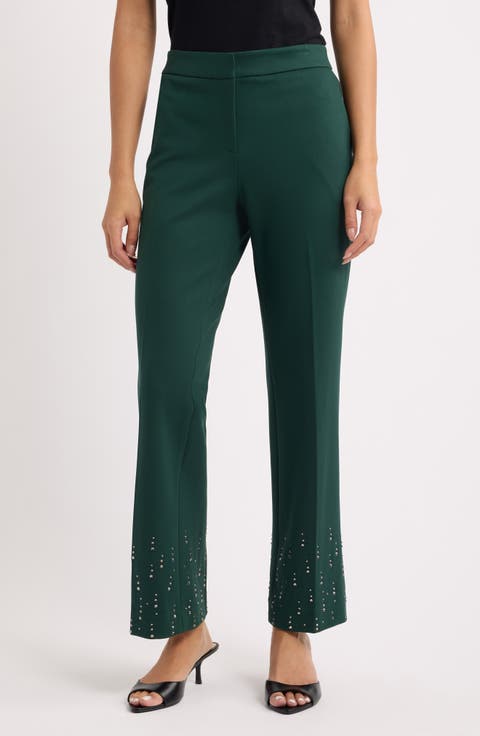 Embellished Ankle Flare Pants