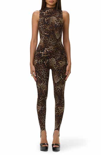 Mock Neck Sleeveless Stirrup Jumpsuit