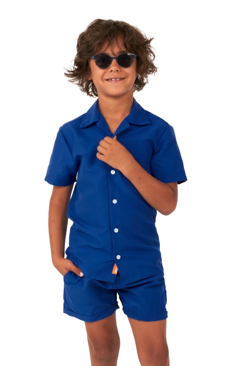 OppoSuits Kids' Navy Royale Camp Shirt & Shorts Set, Alternate, color, Navy