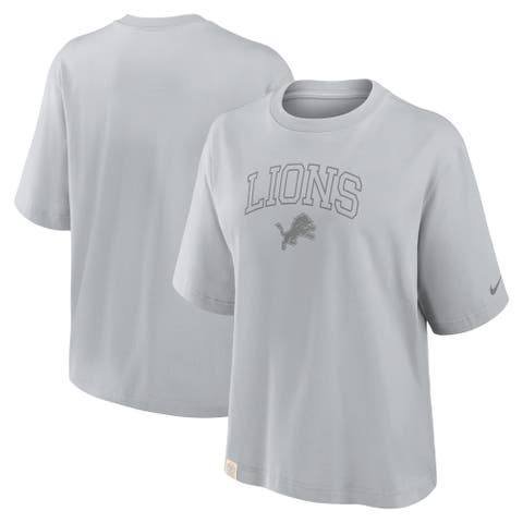 Women's Nike Gray Detroit Lions Glory Arch Boxy T-Shirt