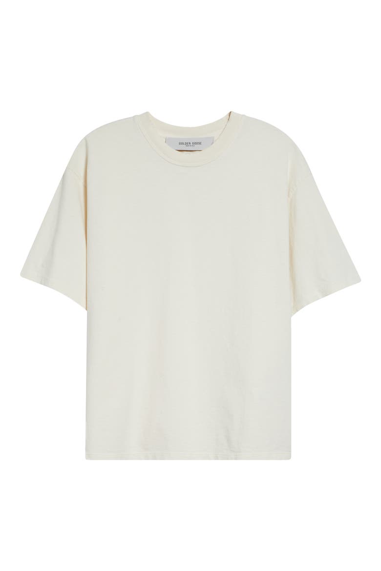 Distressed Boxy Cotton T-Shirt, Alternate, color, HERITAGE WHITE