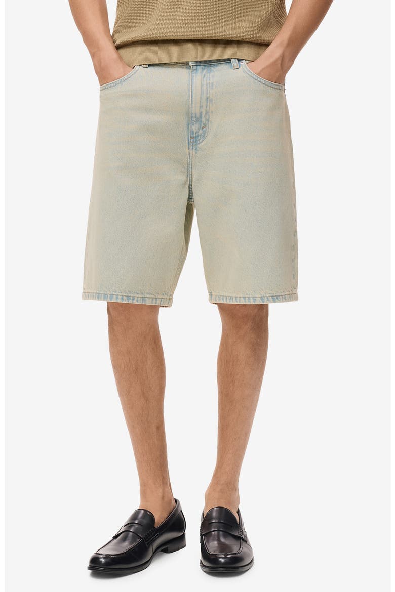 Relaxed Fit Denim Bermuda Shorts, Main, color, LIGHT VINTAGE BLUE