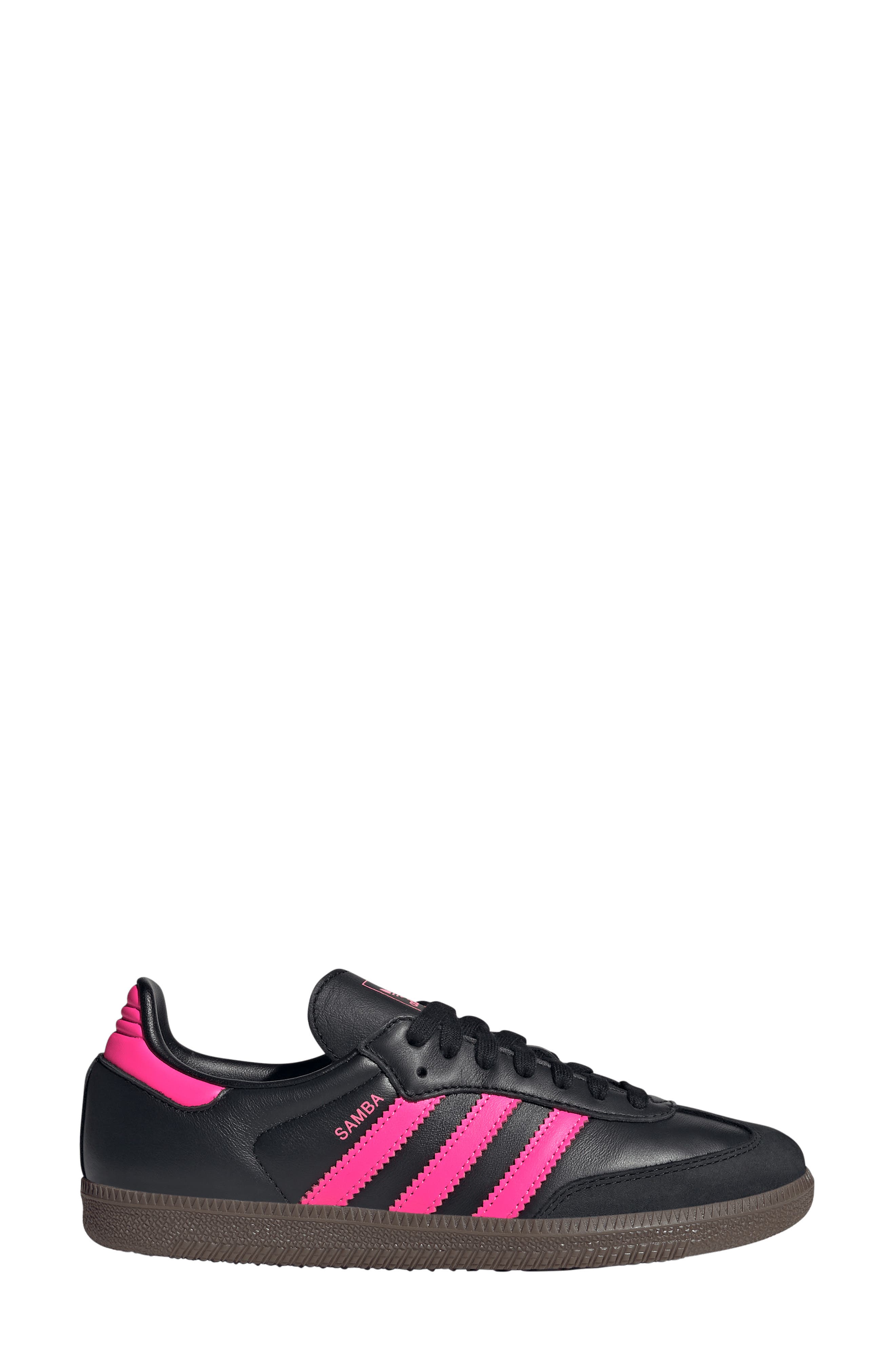 adidas Gender Inclusive Samba OG Sneaker, Alternate, color, Black/ Lucid Pink/ Gum