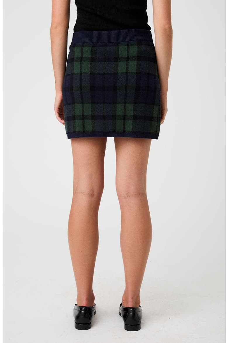 Houndstooth Miniskirt, Alternate, color, GRN PLAID