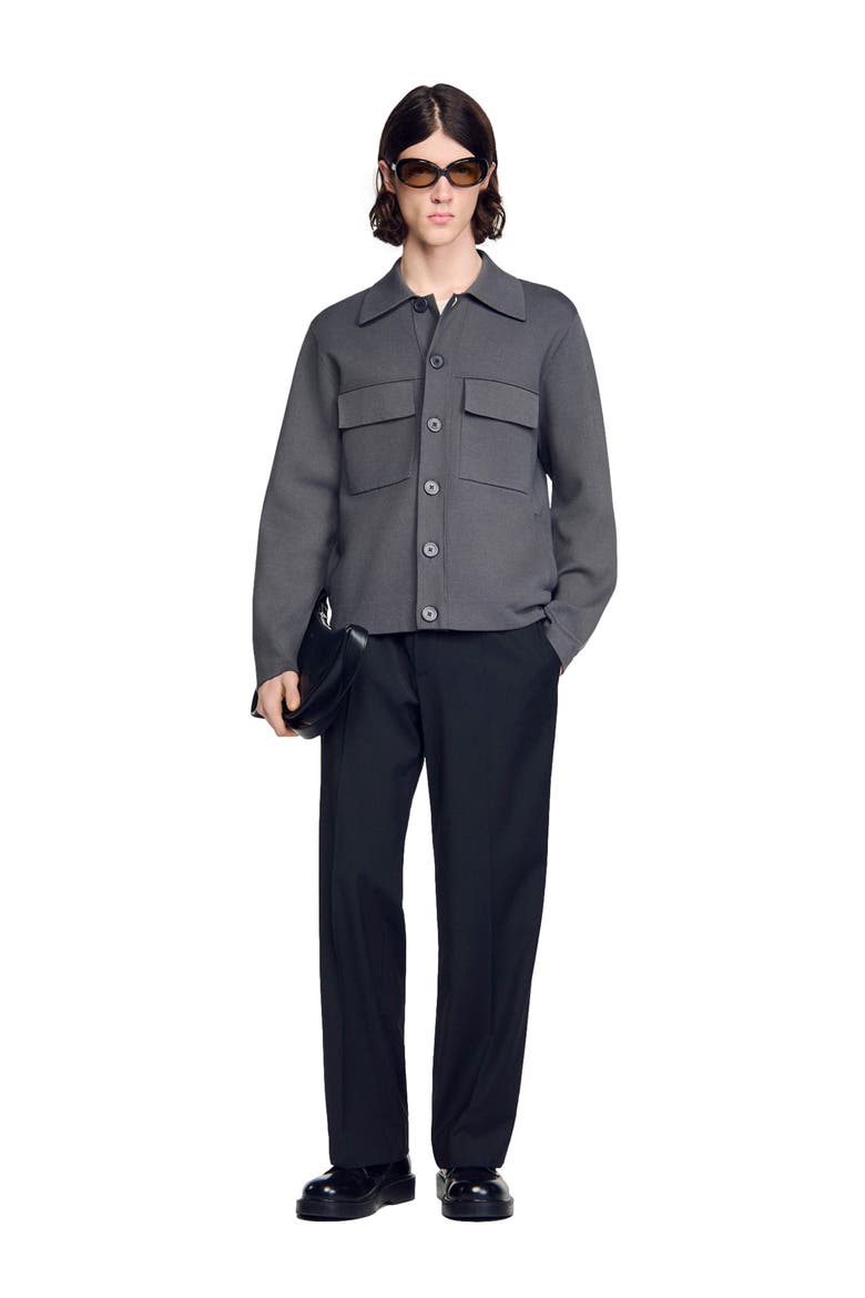 Milano knit jacket, Alternate, color, Dark grey