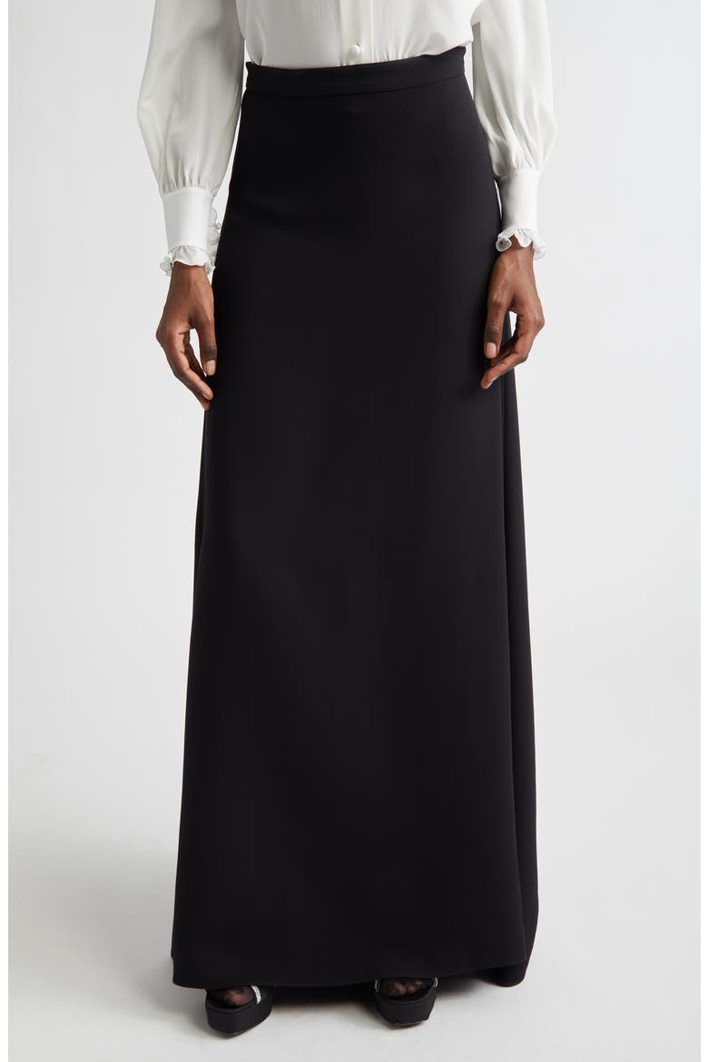 Silk Cady Couture Skirt, Main, color, BLACK