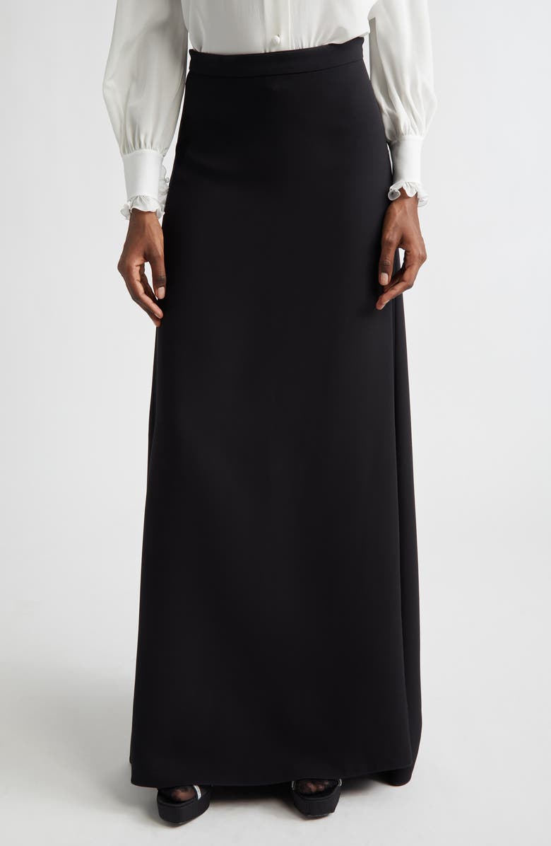 Valentino Silk Cady Couture Skirt, Main, color, Black