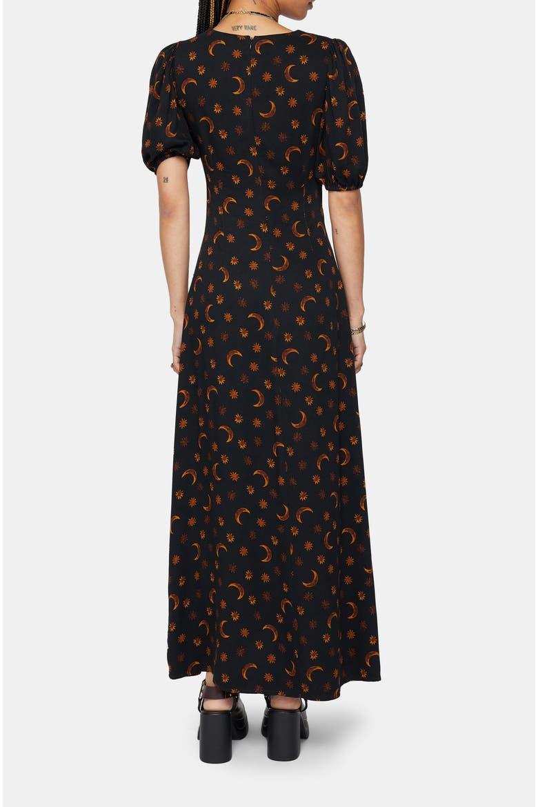 Elura Celestial Print Maxi Dress, Alternate, color, Orange