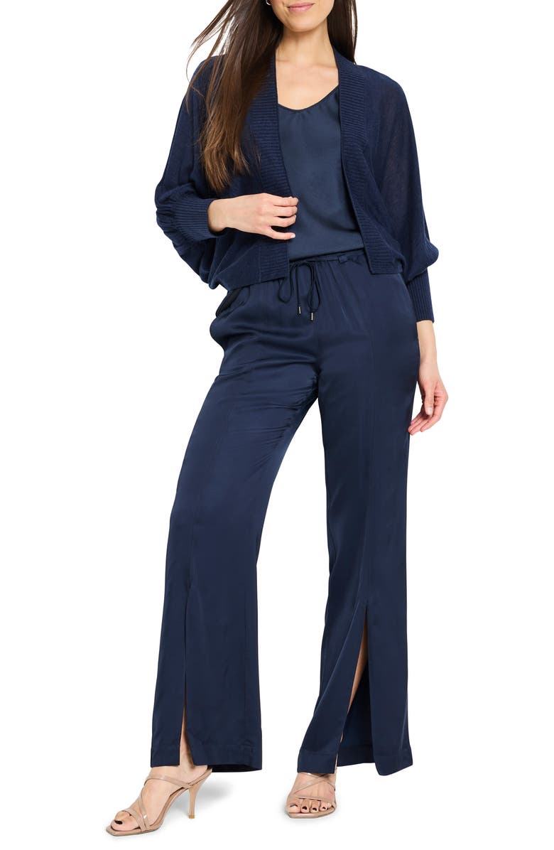 NIC+ZOE Crush Open Front Cardigan, Alternate, color, Dark Indigo