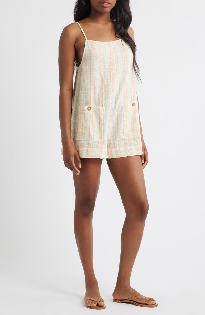 Rip Curl Classic Surf Stripe Romper, Main, color, Ivory Multi