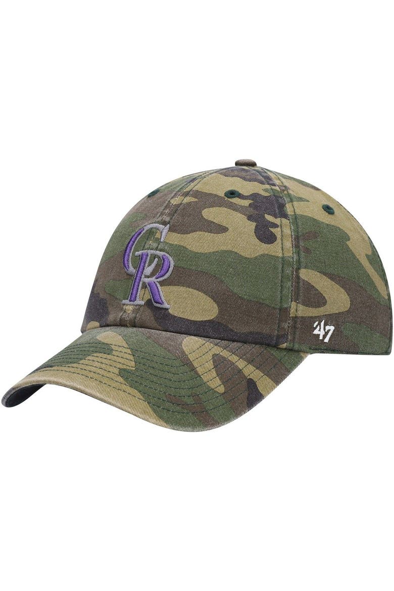 Men's '47 Camo Colorado Rockies Team Clean Up Adjustable Hat, Main, color, Camo